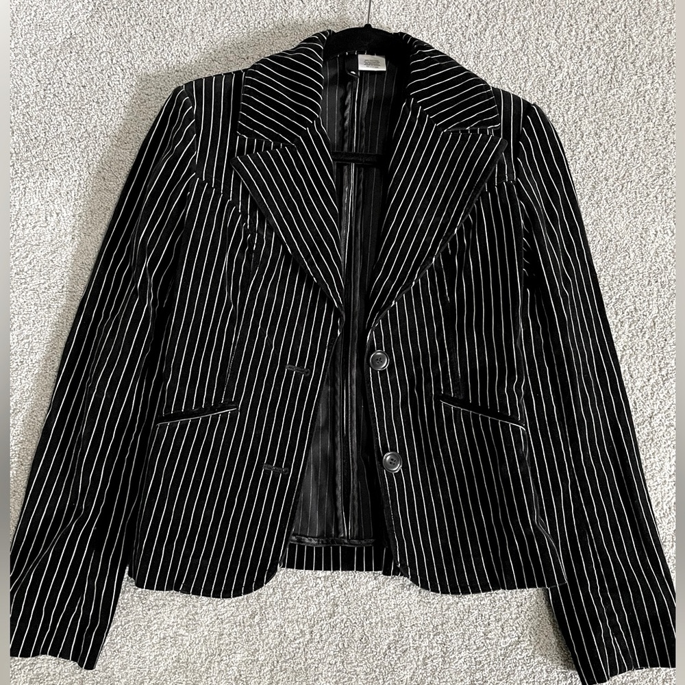 Black and White Striped Jacket